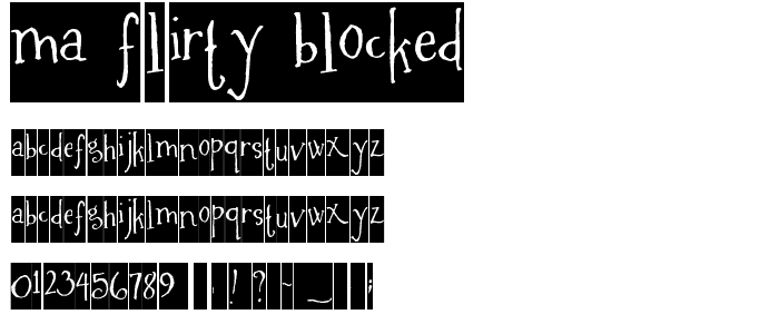 MA Flirty BLOCKED font